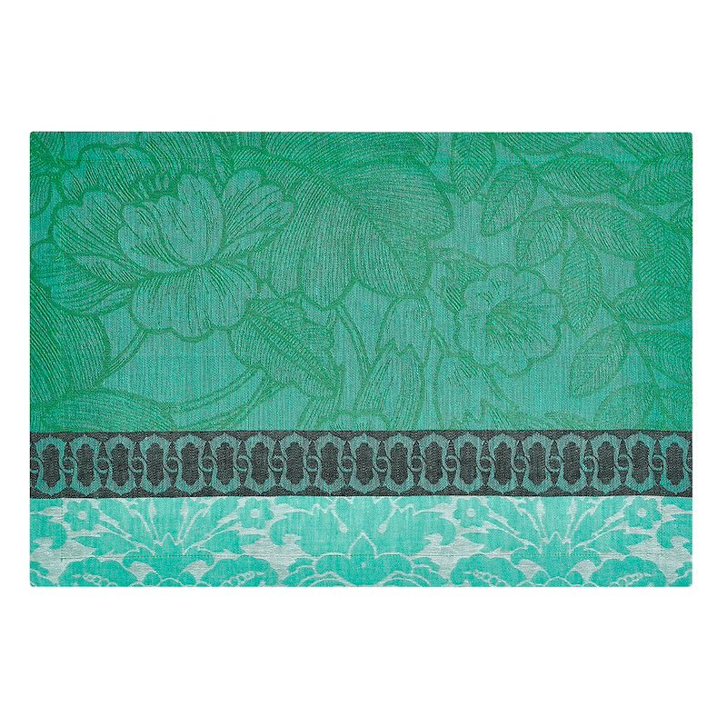 escapade tropicale green placemat by le jacquard français