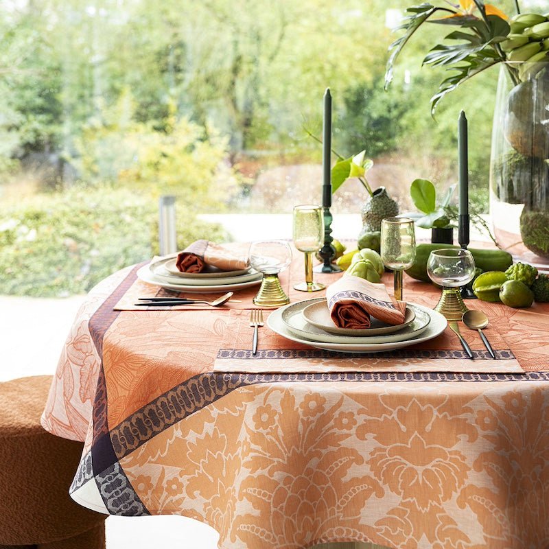 escapade tropicale orange placemat by le jacquard français