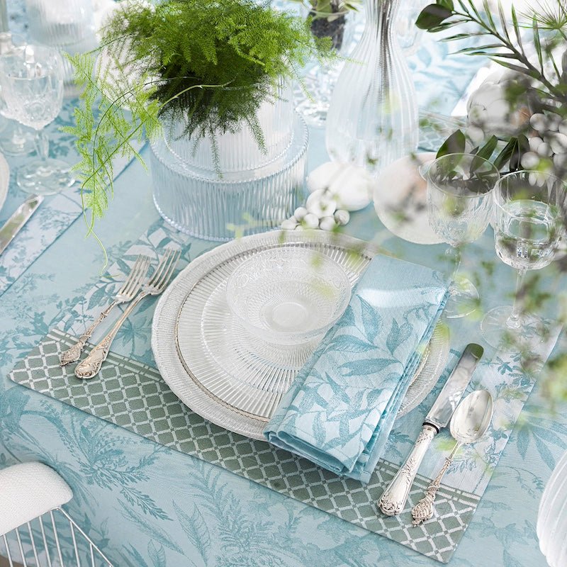 Jardin d'eden blue placemat by le jacquard français