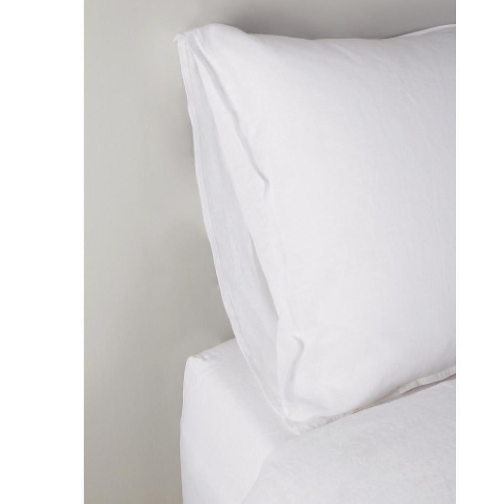 Parker White Cotton Percale Duvet Set