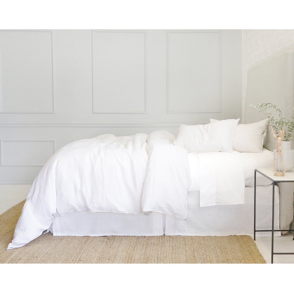 Parker White Linen Duvet Set by Pom Pom at Home