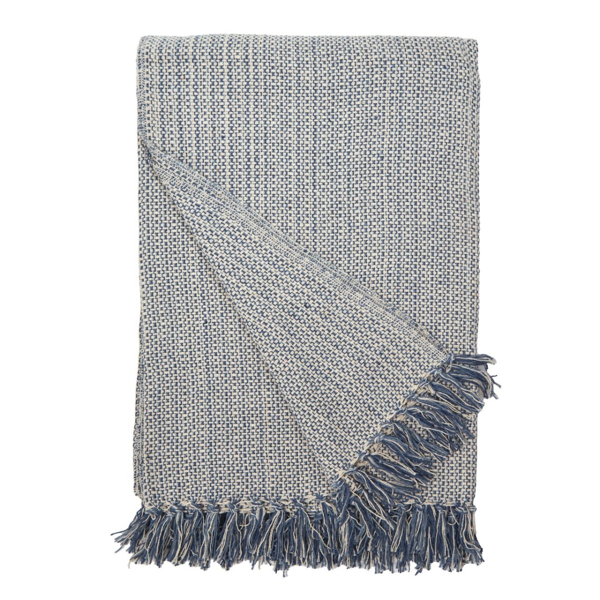 Julian Oversized Throw Blanket Blue Grey by Pom Pom at Home