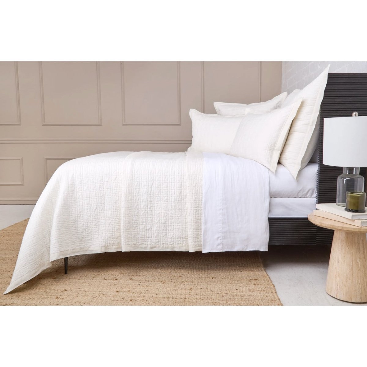 Owen Cream Quilted Coverlets by Pom Pom at Home
