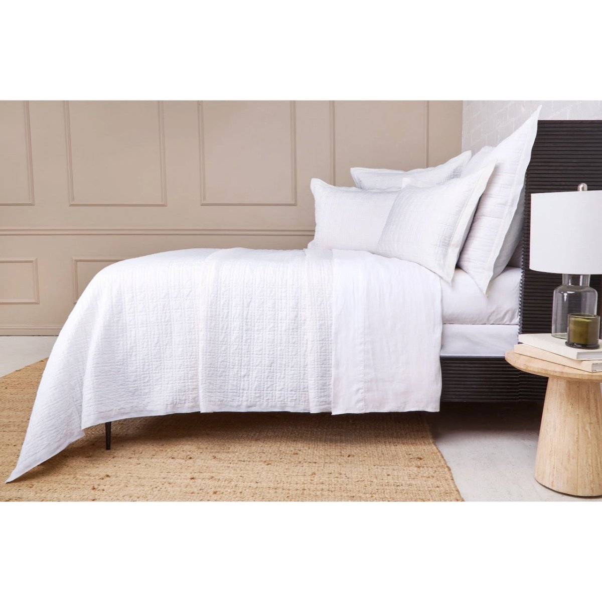 Owen White Quilted Coverlets by Pom Pom at Home