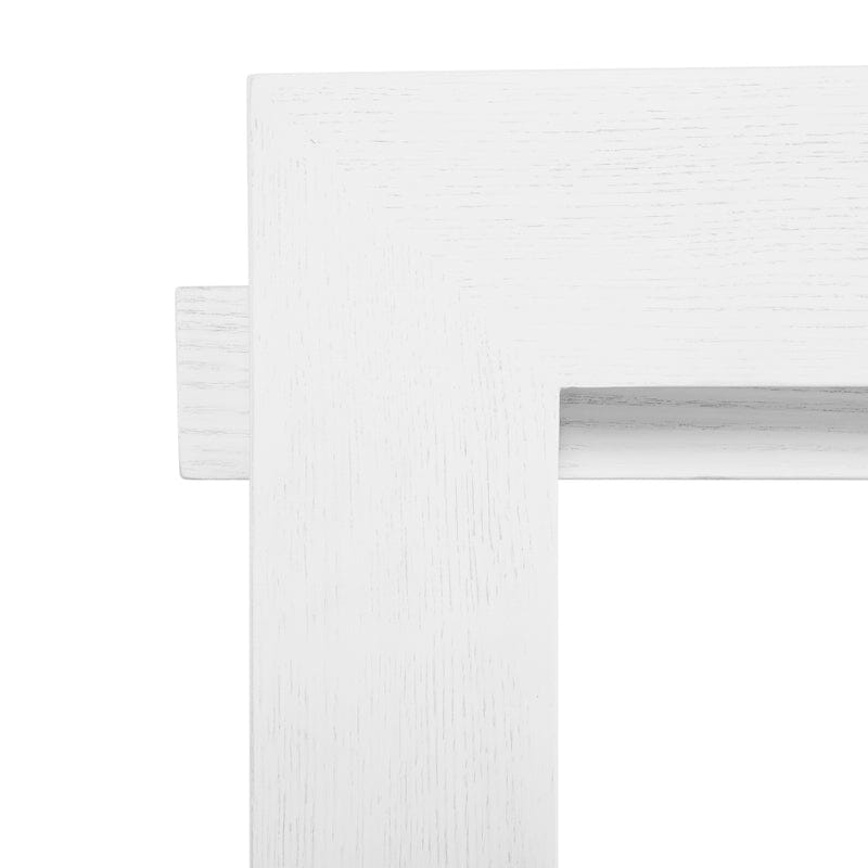 Rockwell Minimalist Bar Cart in White Washed Oak by Worlds Away