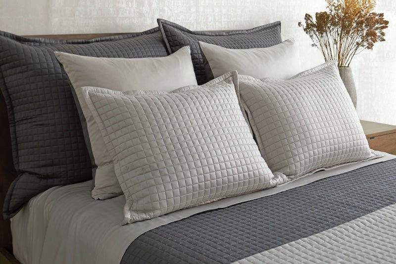 Ready-to-Bed 2.0 Quilted Sham Silver by Ann Gish