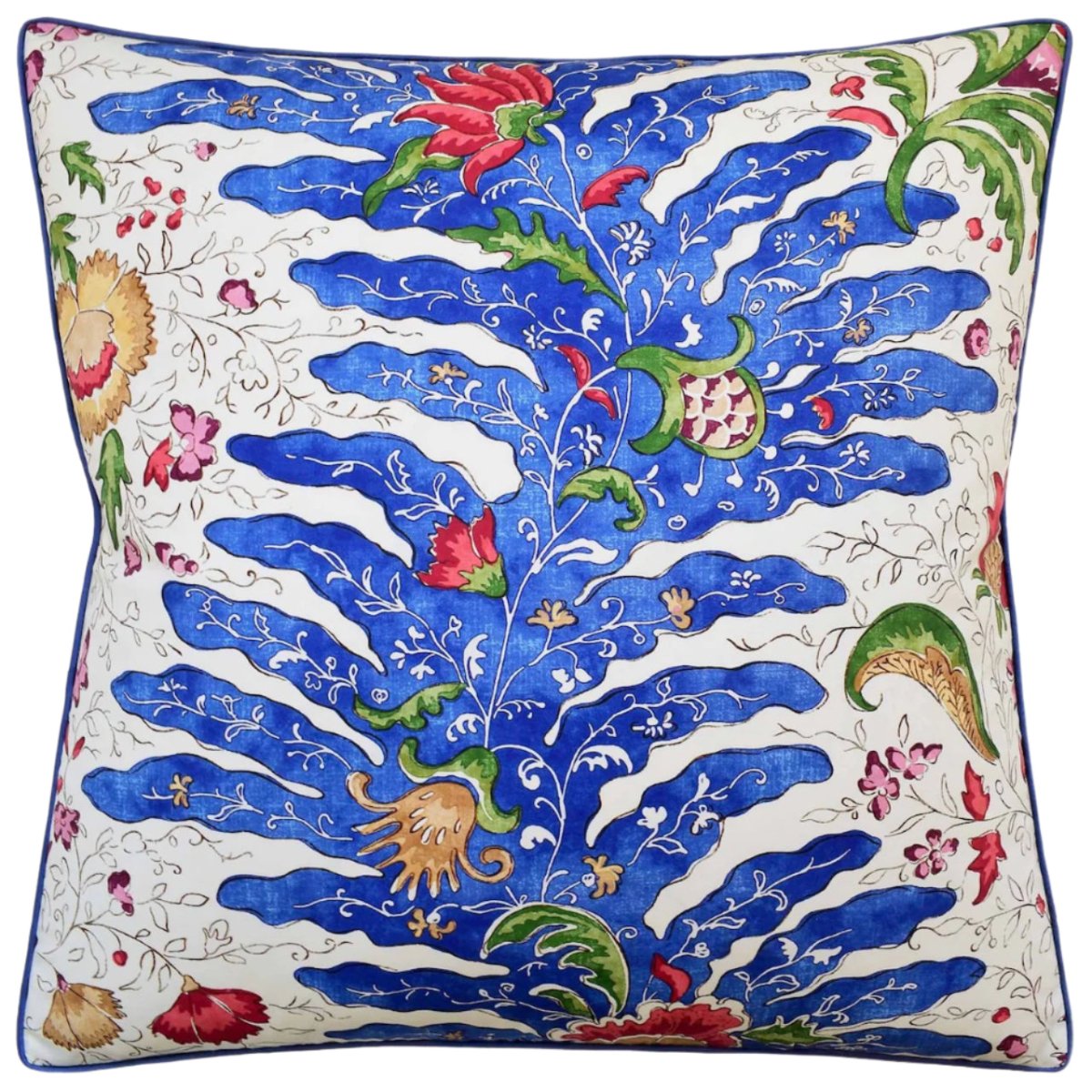 Riviere Print Blue Decorative Pillows by Ryan Studio