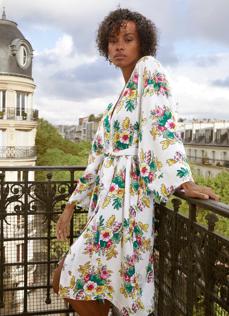 Kenzo Paris K POPFLOWER Kimono Bathrobe