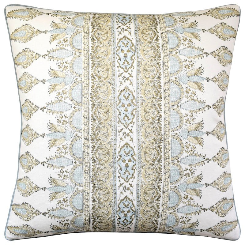 Akola Stripe Beige Throw Pillow by Ryan Studio