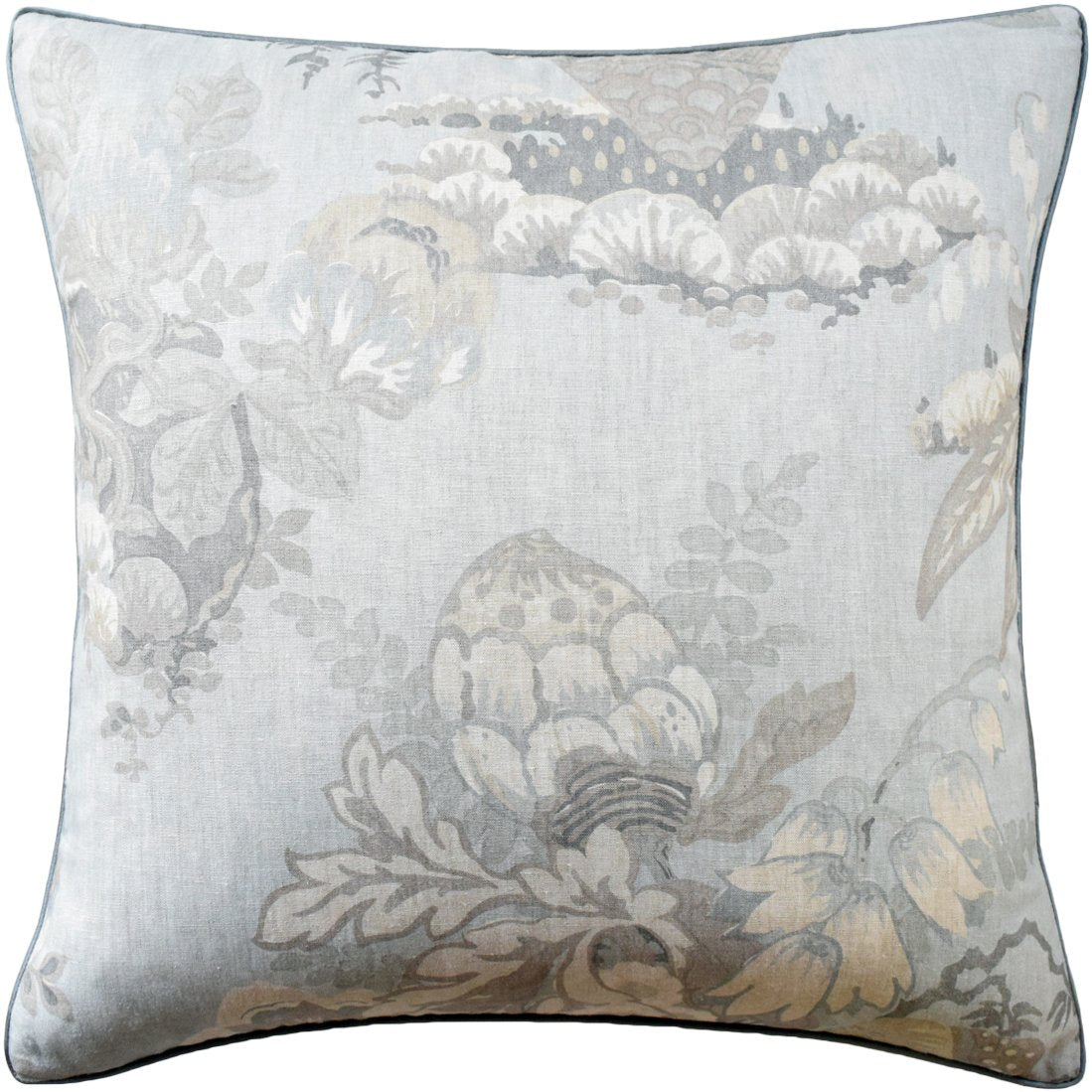 Fairbanks Spa Blue Pillow by Ryan Studio