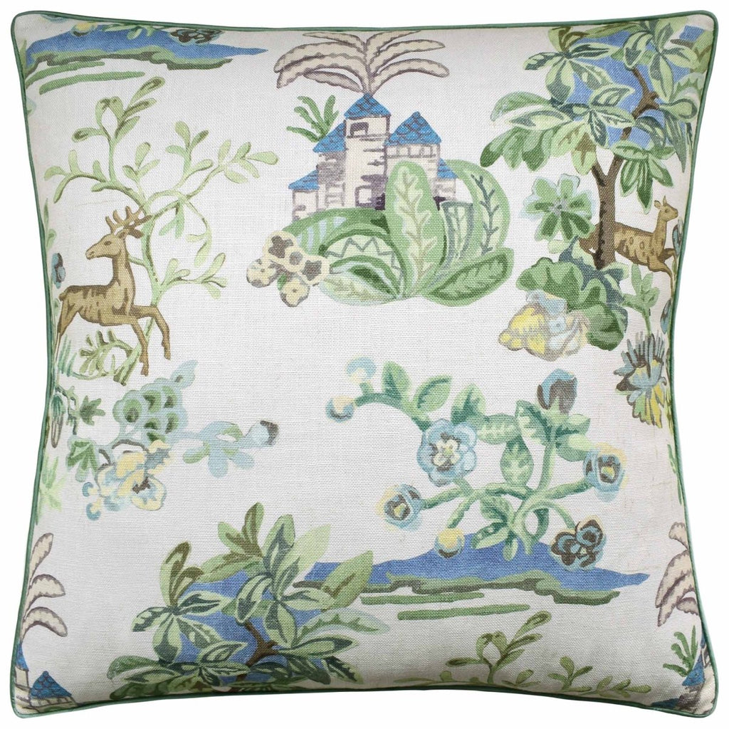Knight's Tale Sage and Blue Decorative Pillow Ryan Studio