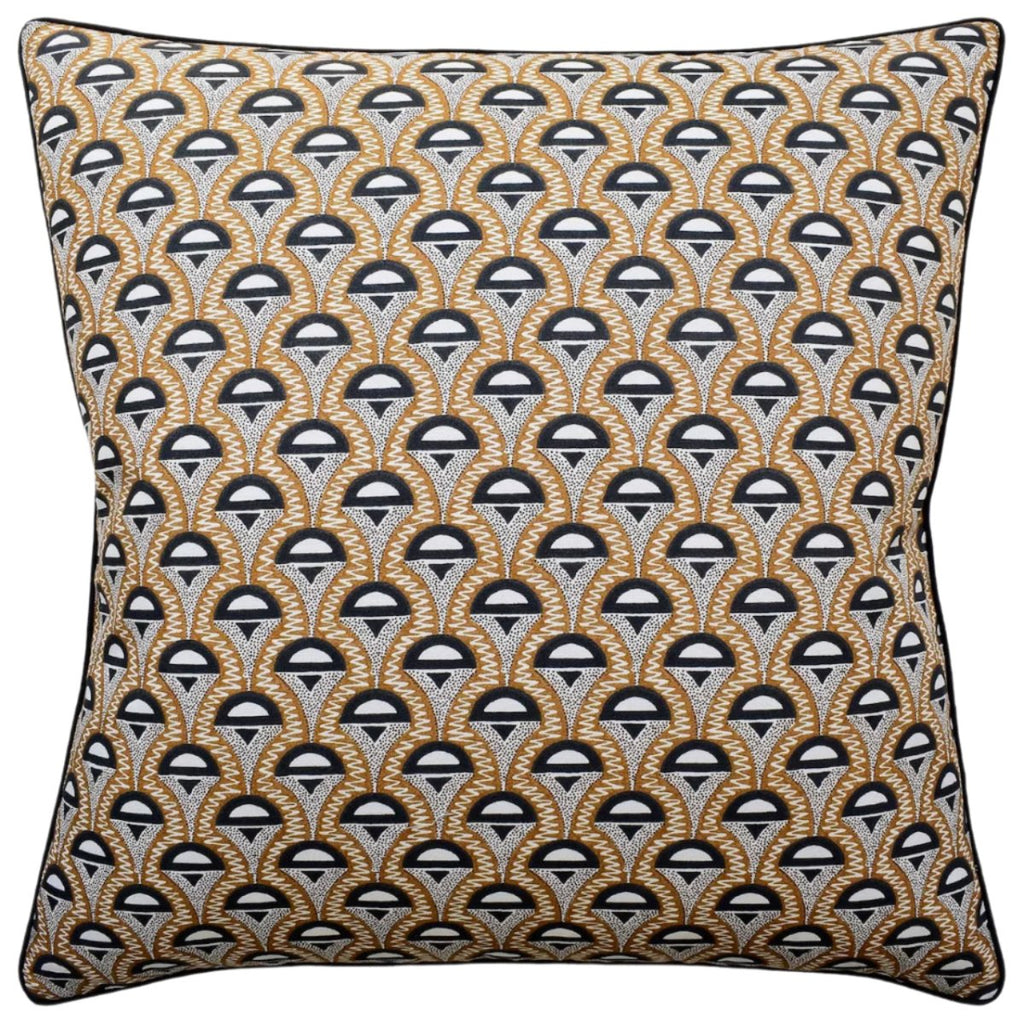 Abelino Camel and Black Decorative Pillows by Ryan Studio
