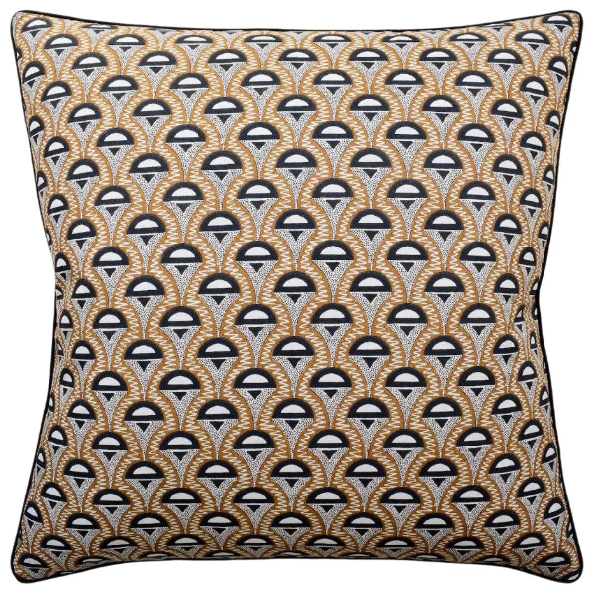 Abelino Camel and Black Decorative Pillows by Ryan Studio