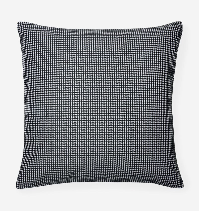 Colore Black Throw Pillow by Sferra Fine Linens