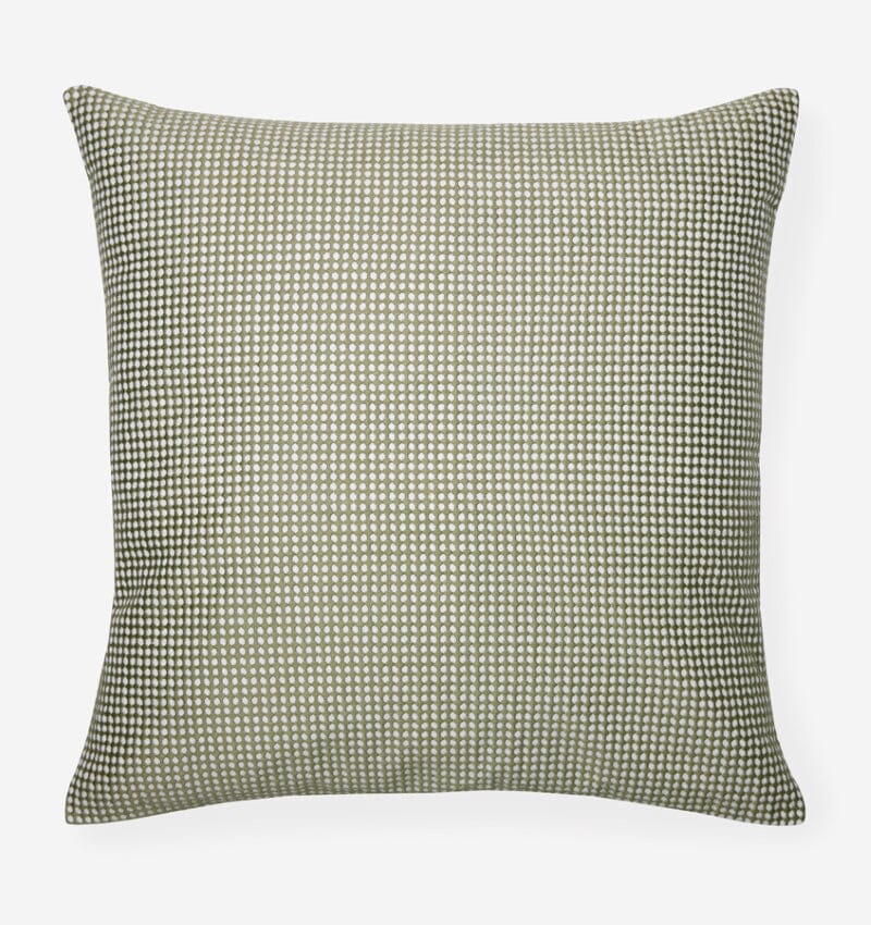 Colore Kiwi Green Throw Pillow by Sferra Fine Linens