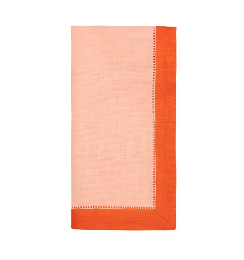 Roma Cameo and Tangerine Napkins by Sferra Fine Linens