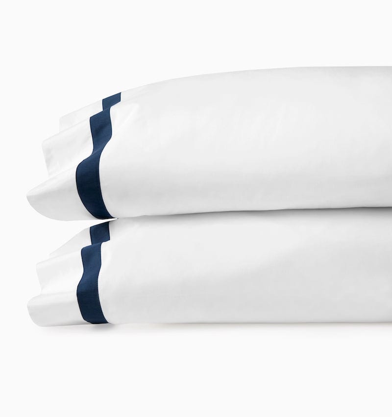 Estate Bedding in White and Navy by Sferra