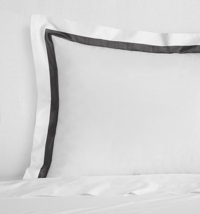 Estate Bedding in White and Charcoal by Sferra