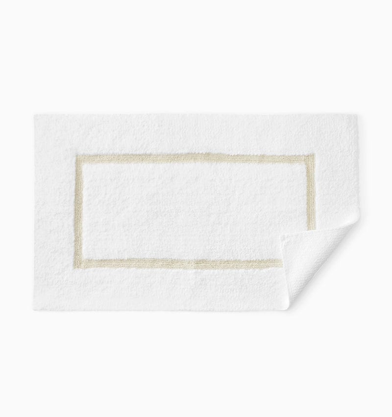 Lindo Bath Rug in White and Bisque by Sferra