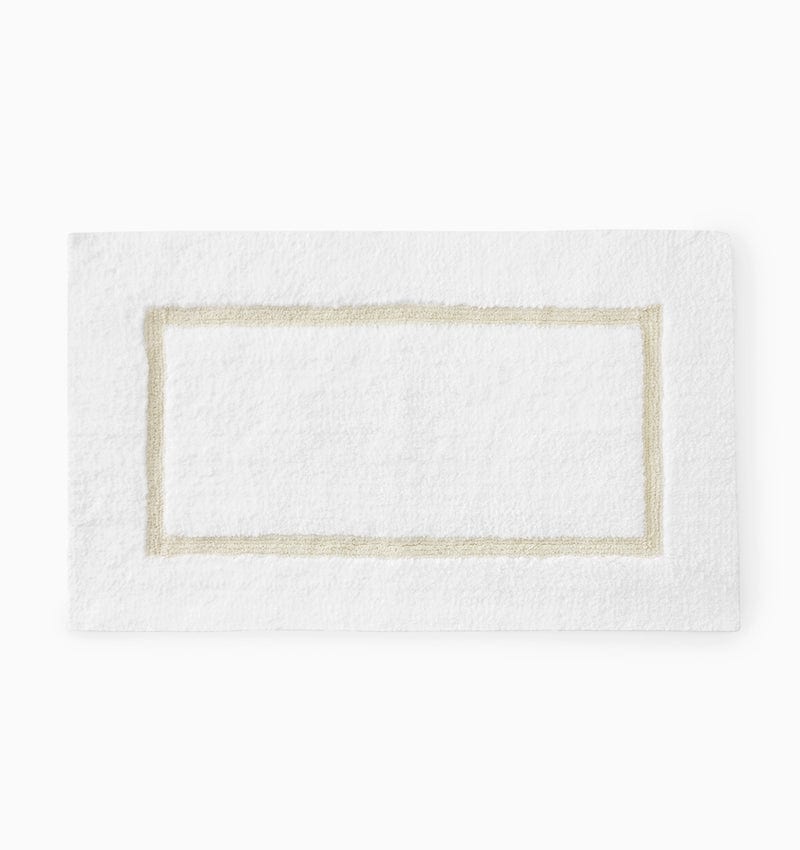 Lindo Bath Rug in White and Bisque by Sferra