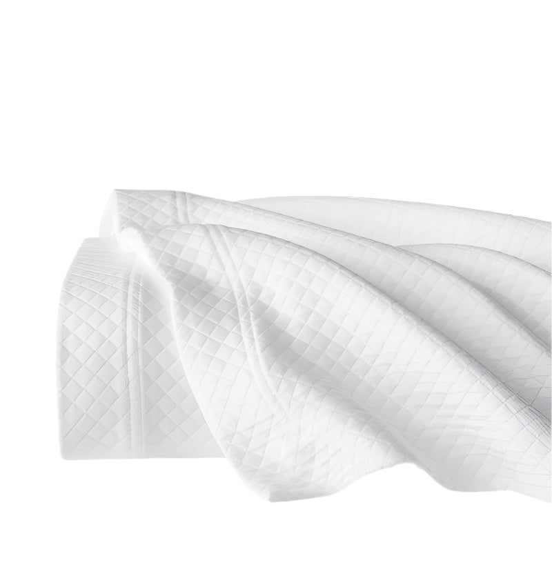 Rombo White Coverlets by Sferra