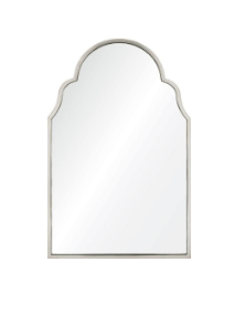 Antiqued Silver Leaf Iron Arch Mirror by Mirror Home