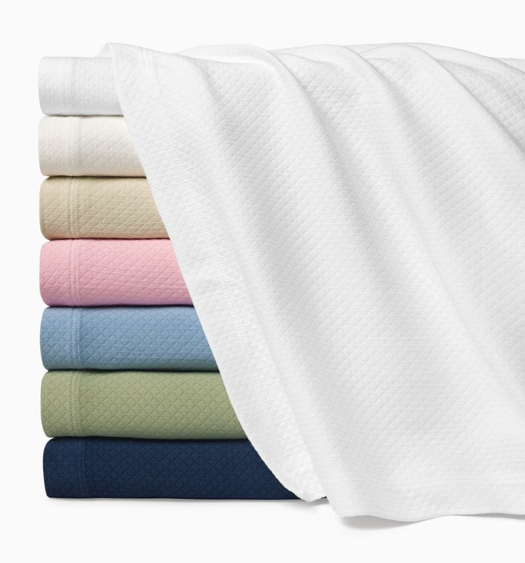 Rombo Carnation Pink Coverlets by Sferra