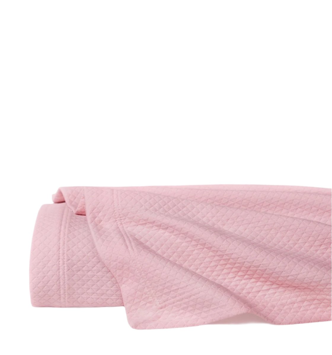 Rombo Carnation Pink Coverlets by Sferra