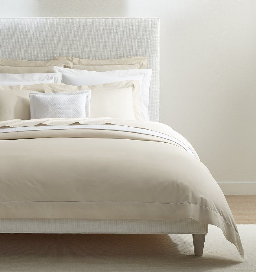 Celeste Percale Bedding in Bone by Sferra