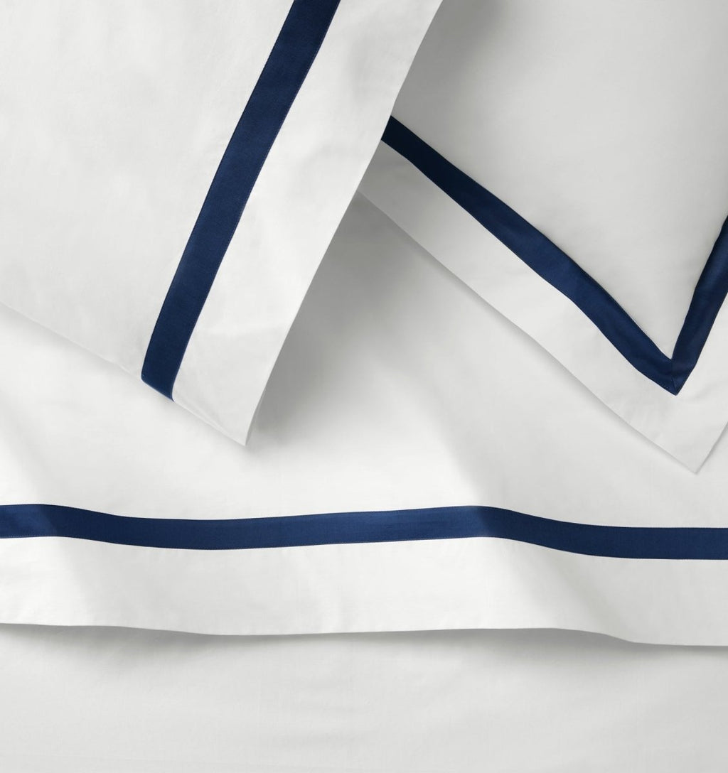 Estate Bedding in White and Navy by Sferra