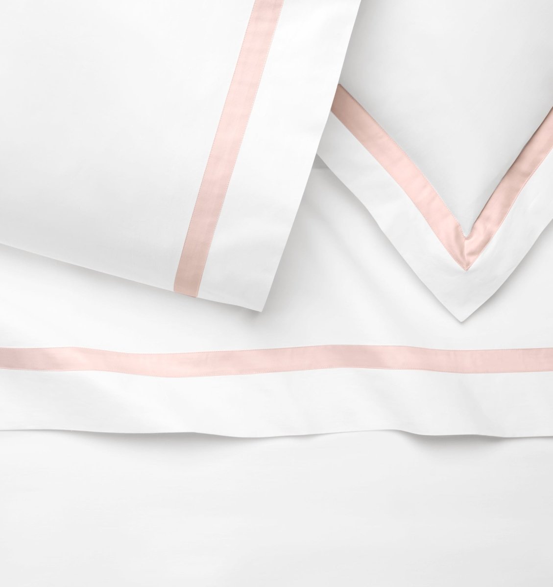 Estate Bedding in White and Petal Pink by Sferra