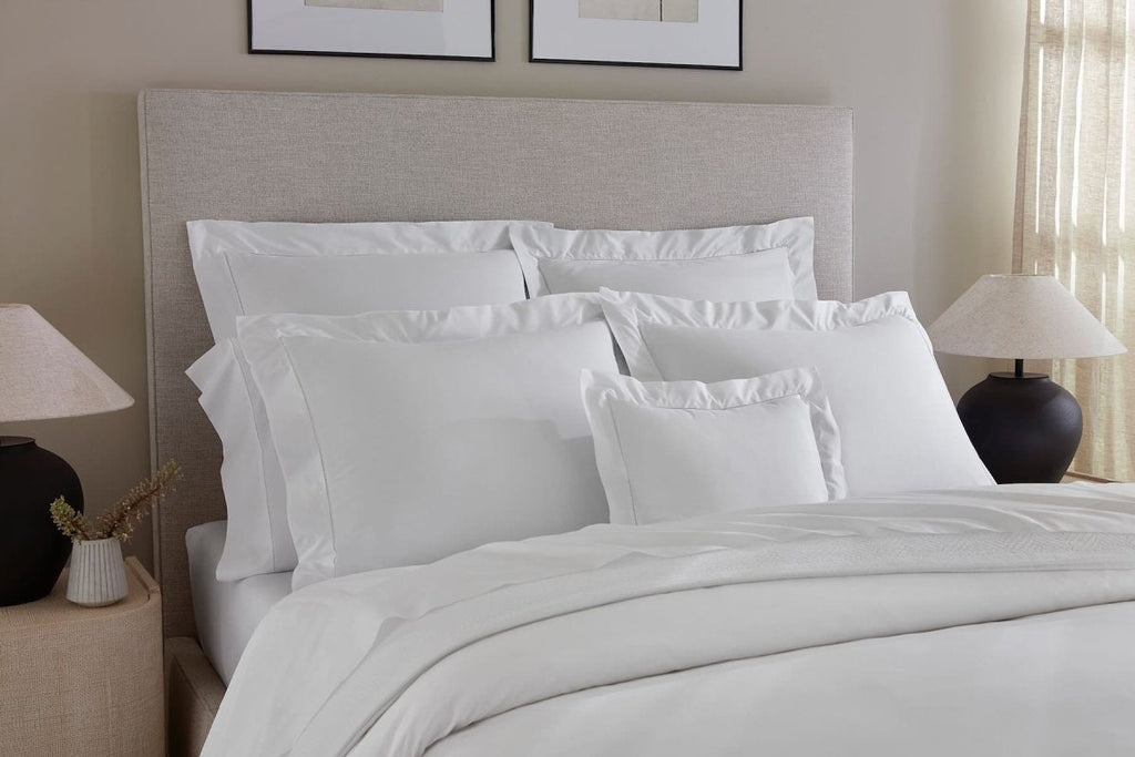 Giza 45 Corto Percale White Bedding by Sferra
