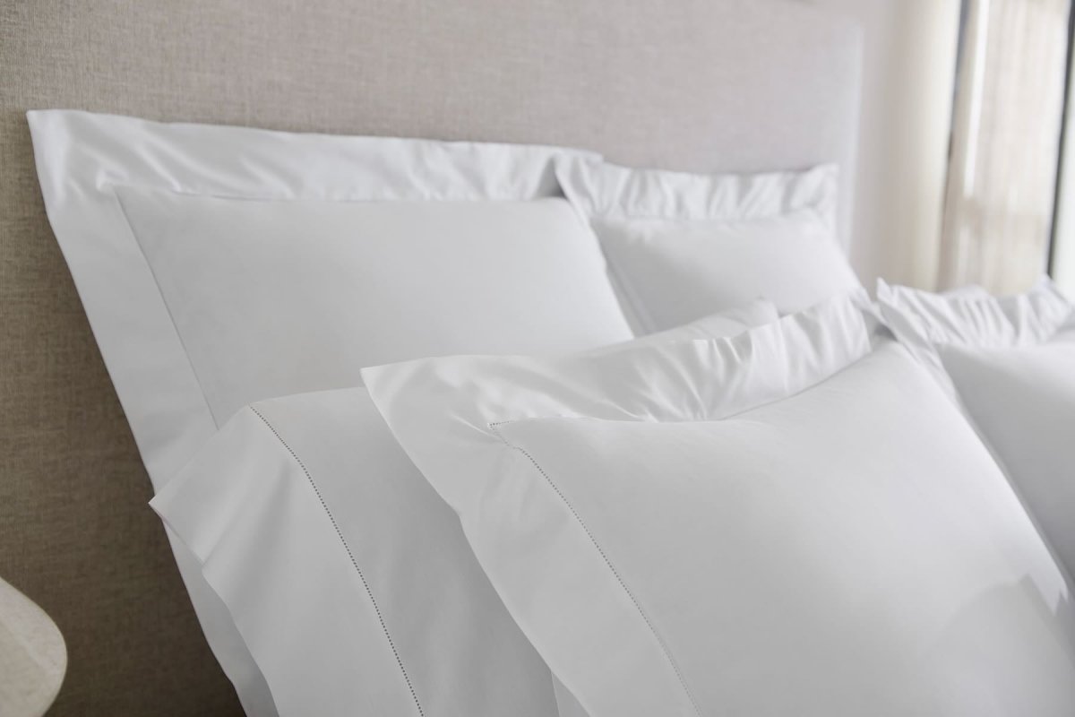 Giza 45 Corto Percale White Bedding by Sferra