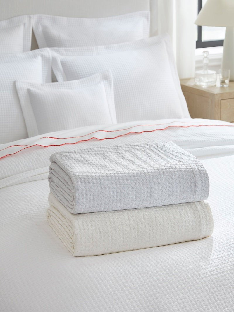 Hatteras White Coverlets by Sferra