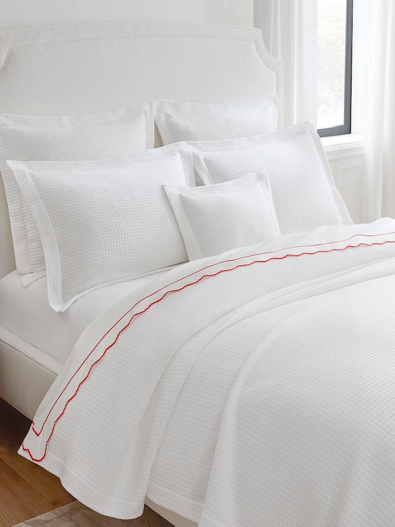 Hatteras White Coverlets by Sferra