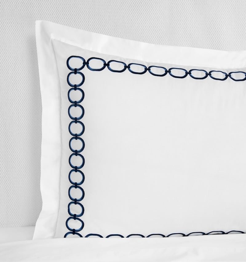 Catena Navy Bedding by Sferra