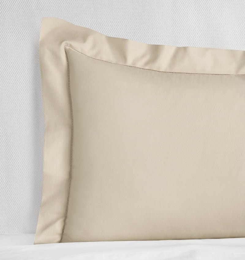 Celeste Sand Percale Bedding by Sferra