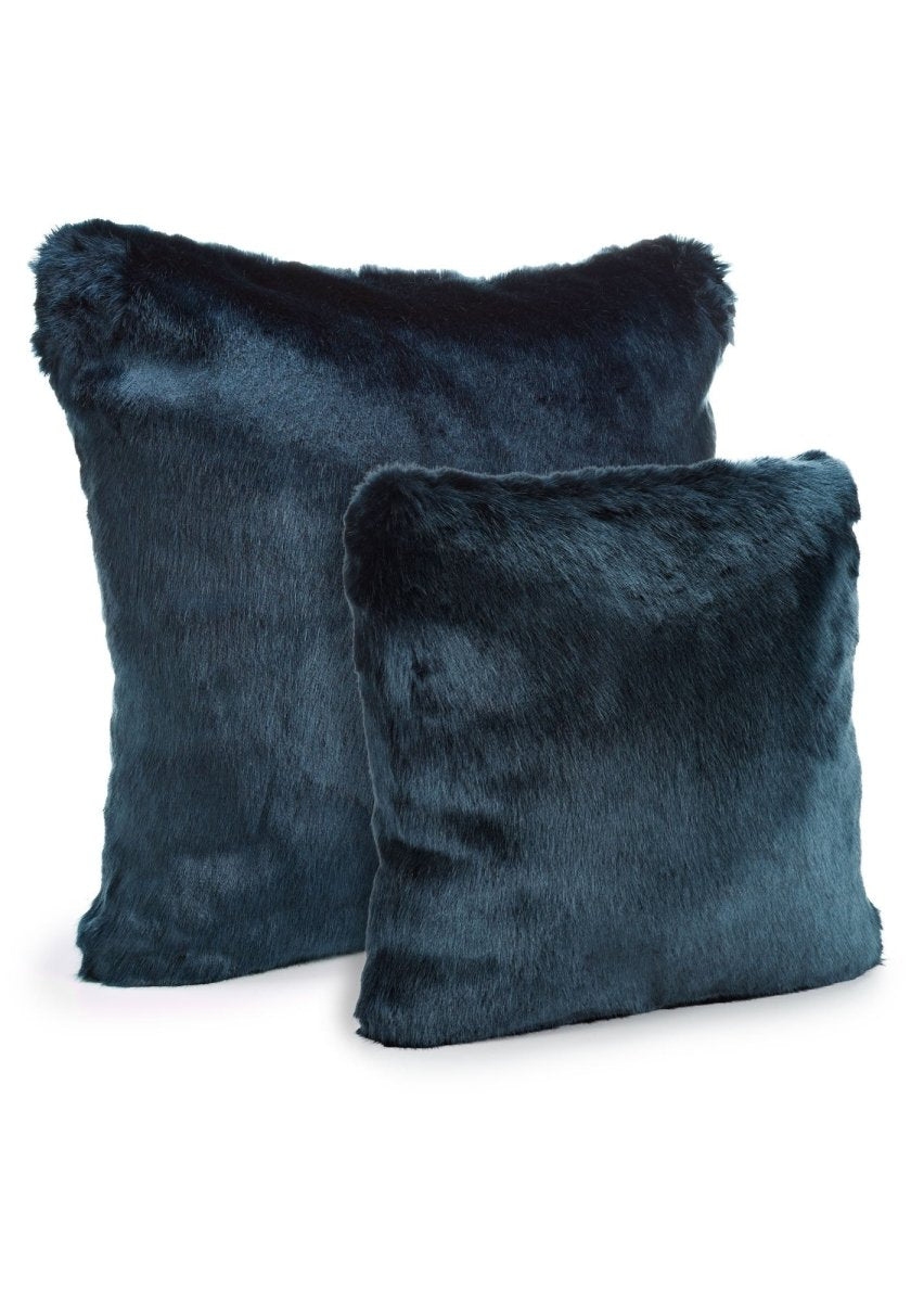 Steel Blue Mink Faux Fur Pillows by Fabulous Furs