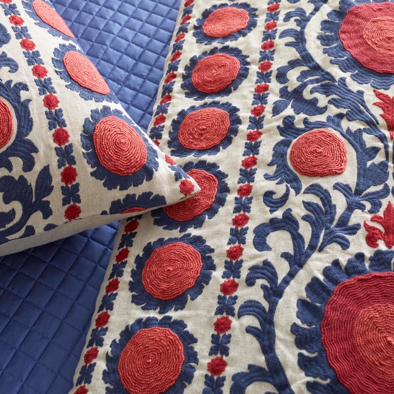 Suzani Decorative Pillows Indigo by Ann Gish