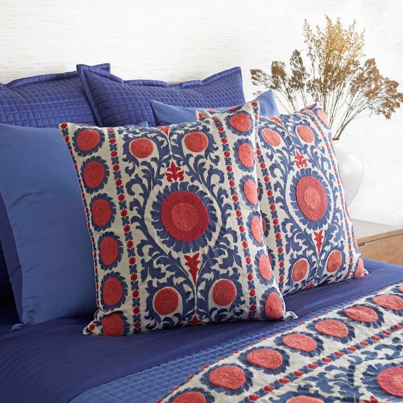 Suzani Decorative Pillows Indigo by Ann Gish