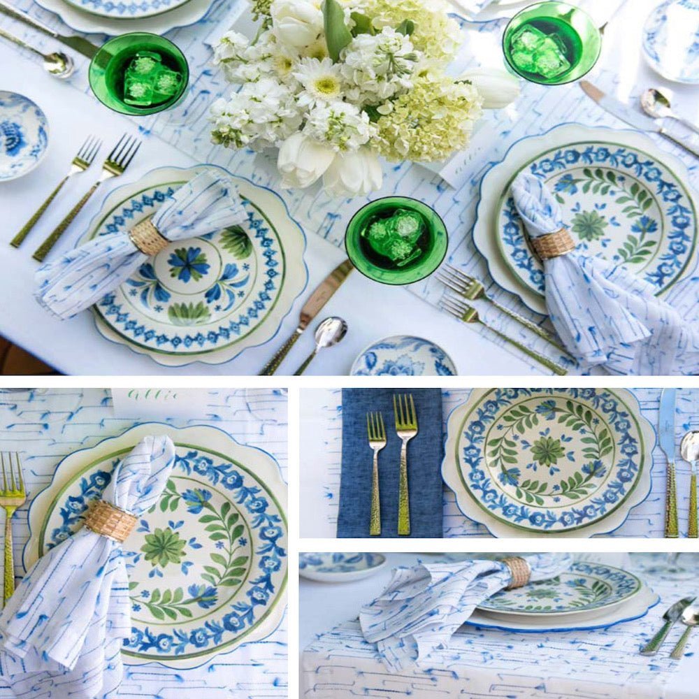 Amalfi Blue & White Table Linens by Mode Living