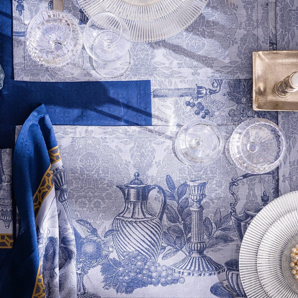 Festin Blue 20" x 14" Placemat by Le Jacquard Français
