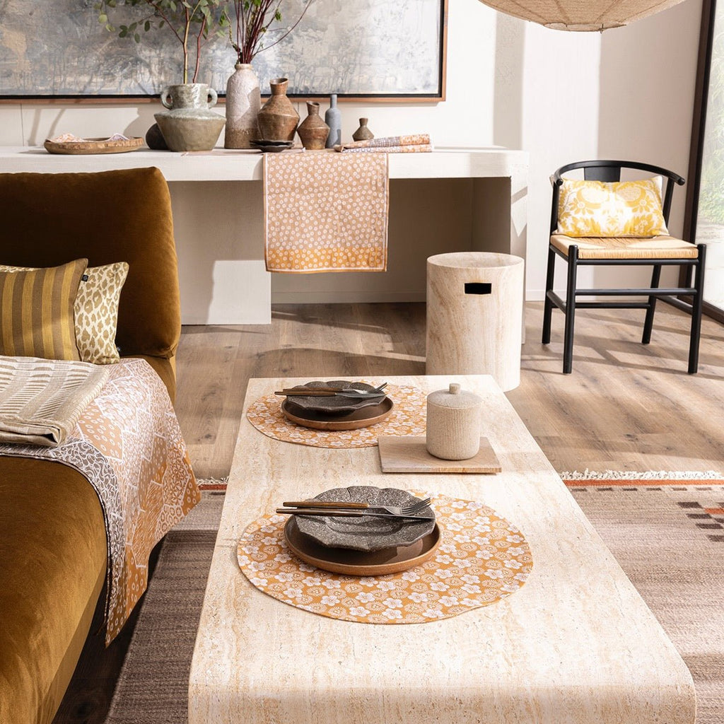 Wagara Beige 20" x 59" Runner by Le Jacquard Français