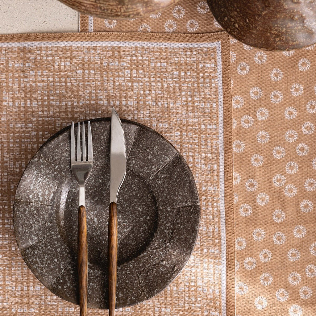 Wagara Beige 20" x 14" Placemat by Le Jacquard Français