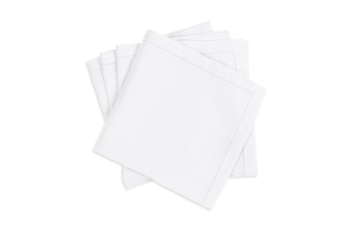 Valentina Hemstitch White Table Linens by Matouk