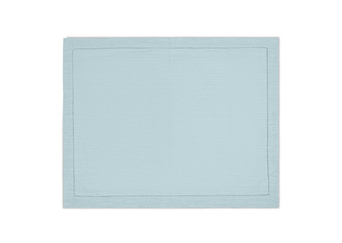 Valentina Hemstitch Sky Blue Table Linens by Matouk