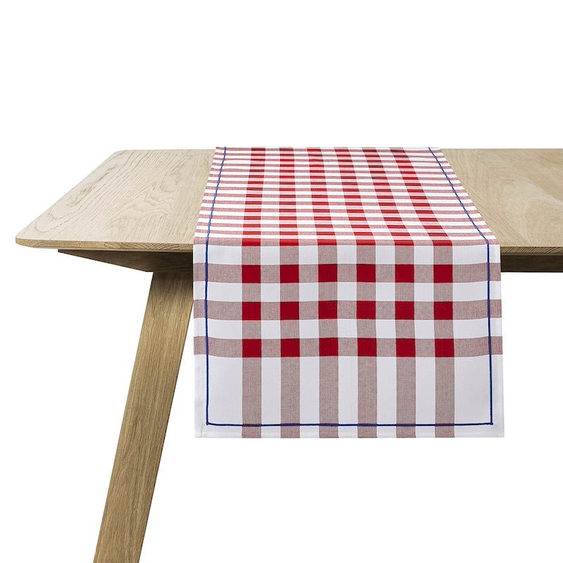 bistrot français red table runner by le jacquard français