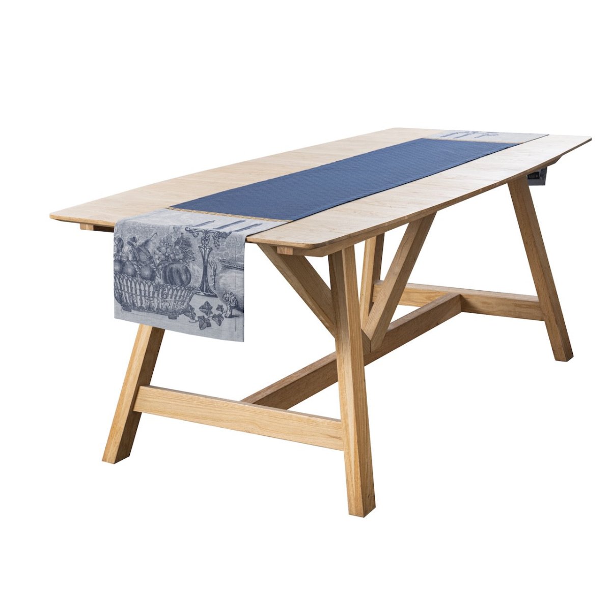 Festin Blue 20" x 79" Runner by Le Jacquard Français