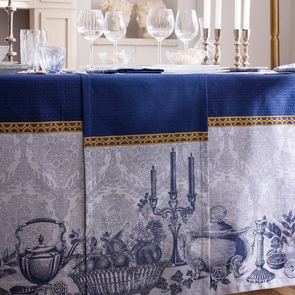 Festin Blue 20" x 59" Runner by Le Jacquard Français