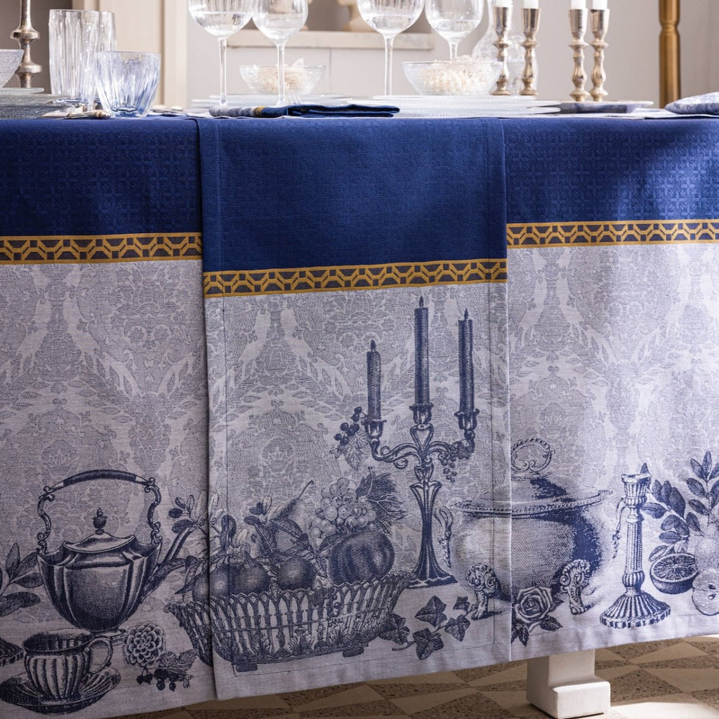 Festin Blue 20" x 79" Runner by Le Jacquard Français